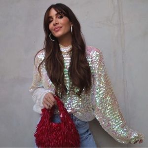 ZARA SEQUIN SWEATER